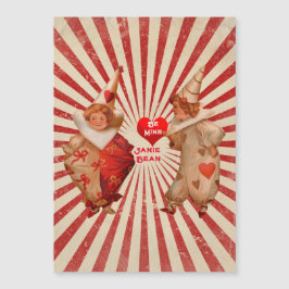 Rayas y payasos de San Valentín con corazón