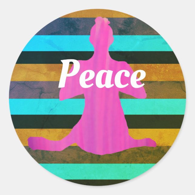 Rayas y Pegatina de la figura del yoga (Anverso)