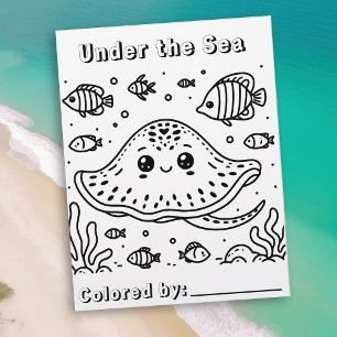 Rayo agudo en el mar   Página de coloreado del niñ