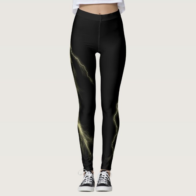 Rayo Amarillo golpea a Spandex Leggings (Anverso)