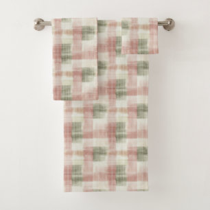 Rayo de Cuadros de Crema de Menta Rosa Chic