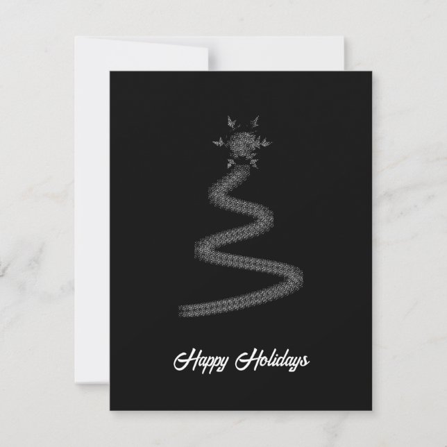 Rayo de Estrella Negra Artística Árbol de Navidad (Anverso)