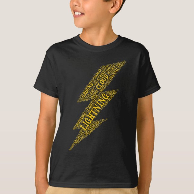 Rayo de los niños camiseta oscura vertical (Anverso)