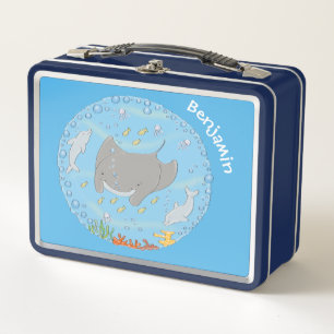 Rayo de manta y burbujas ilustracion personalizado