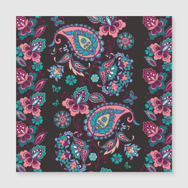 Rayo Paisley: negro decorativo sin foco (Anverso)