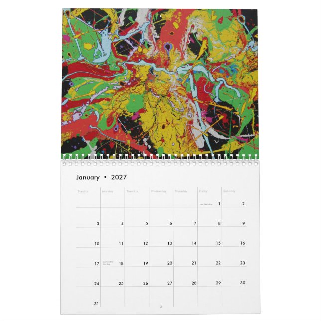 Rayo Paul del calendario (Jan 2027)