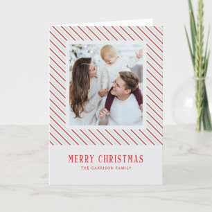 Rayo roja Feliz Navidad brillante doblado