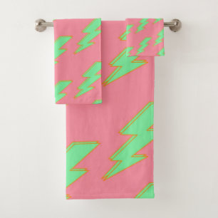 Rayo rosa y verde vibrante y primavera divertida