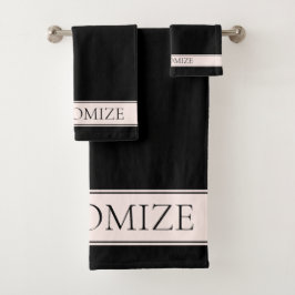 Rayo Rubor rosa claro y texto editable elegante