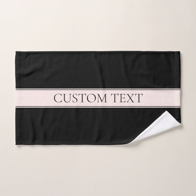Rayo Rubor rosa claro y texto editable elegante (Toalla de mano)