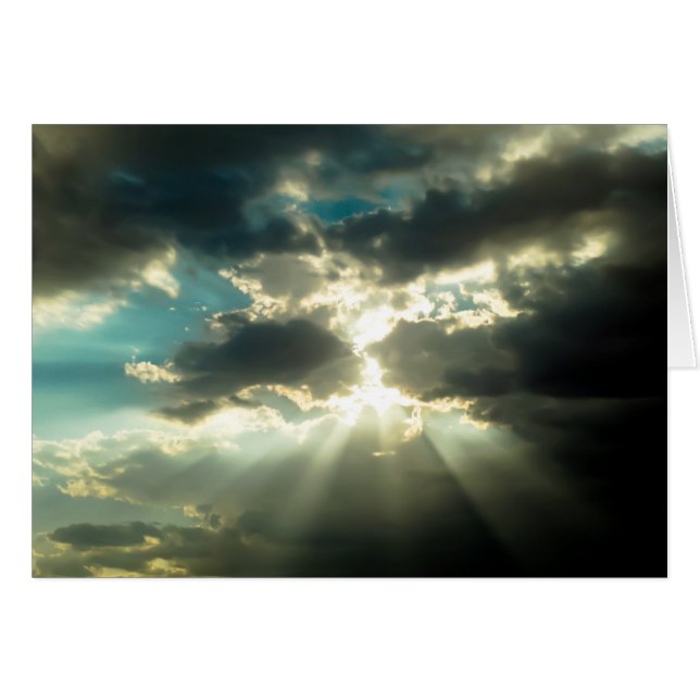 Rayos de Sun a través de las nubes (Anverso (Horizontal))