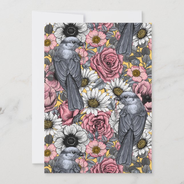 Rayos grises y flores (Anverso)