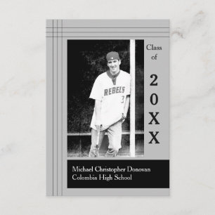 Rayos modernos - Invitación de graduación 3x5