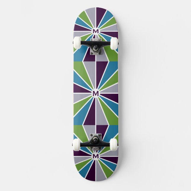 Rays Pattern personalizado patinetas iniciales (Anverso)