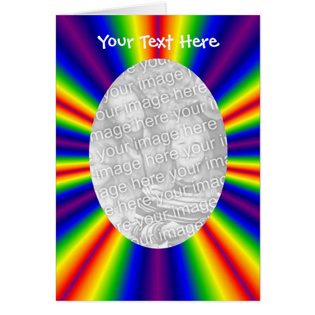 Razas arcoiris diseñan su tarjeta de fotos (Frente)