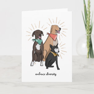 Razas de perros de rescate de tarjetas de felicita