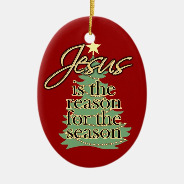 Razón de Jesús para el ornamento personalizado de  (Frente)