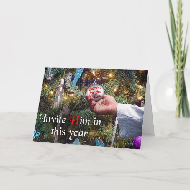 Razón de la estación, tarjeta de Navidad de Jesús (Anverso)