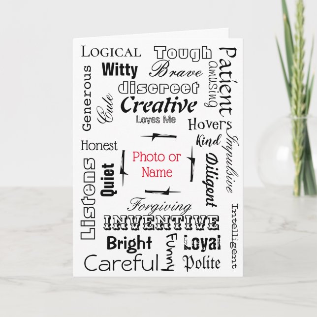 Razones de tarjeta por las que te amo Word Cloud (Anverso)
