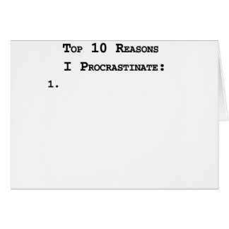 Razones del top 10 que procrastino