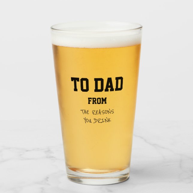 Razones divertidas de papá para beber con humor (Anverso (lleno))