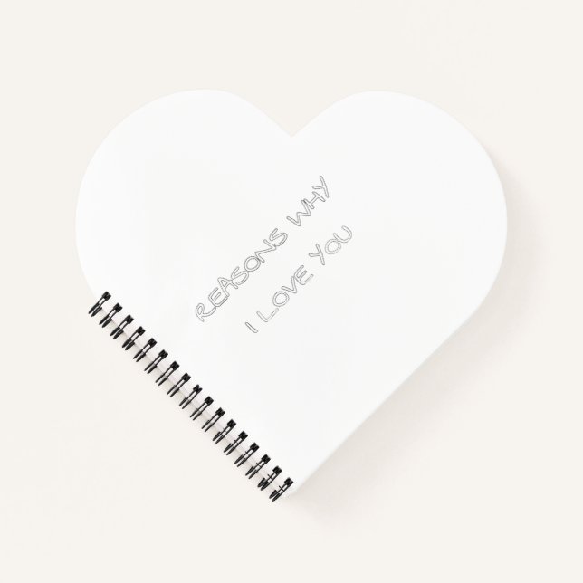 Razones por las que te amo cuaderno (Anverso)