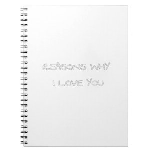 Razones por las que te amo cuaderno