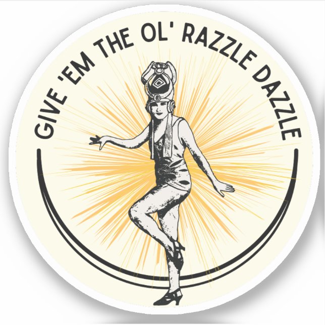 Razzle Dazzle | Pegatina de bailarina de Flapper d (Anverso)