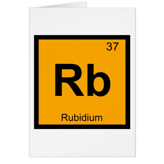 Rb - Química del Rubidio Símbolo de la Tabla Perió (Frente)
