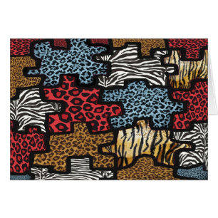 RB Rockabilly Leopard Puzzle Zebra Impresión de re