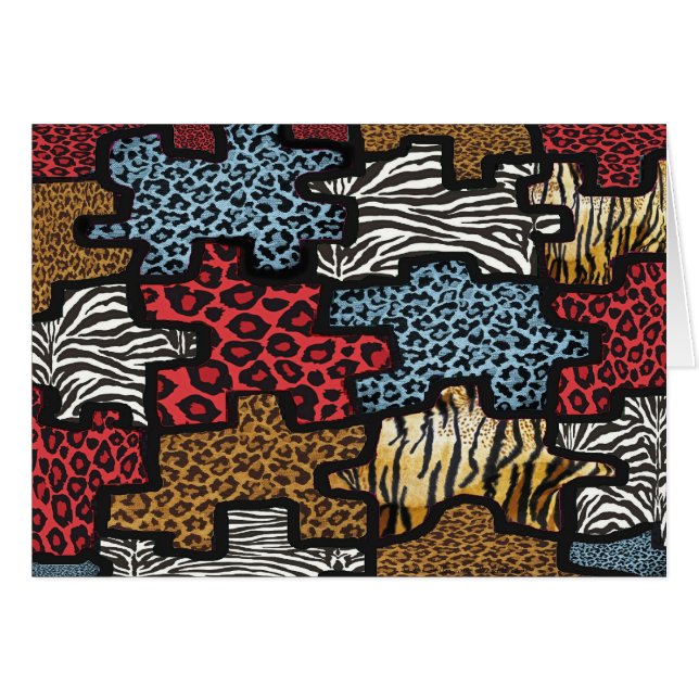 RB Rockabilly Leopard Puzzle Zebra Impresión de re (Anverso (Horizontal))