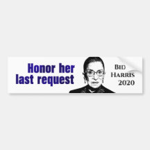 RBG: Honra su última petición - Pegatina de parach
