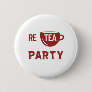 Re botón de la fiesta del té