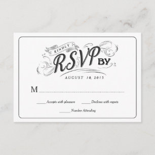 Reacción de Boda RSVP por arte de guion de tablero