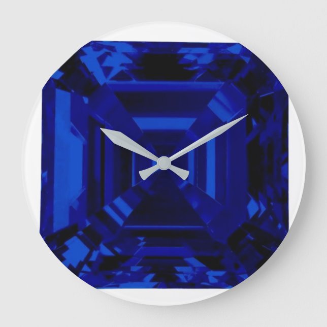 Real Azul Rectangular Sapphire Azul Gran Reloj (Anverso)