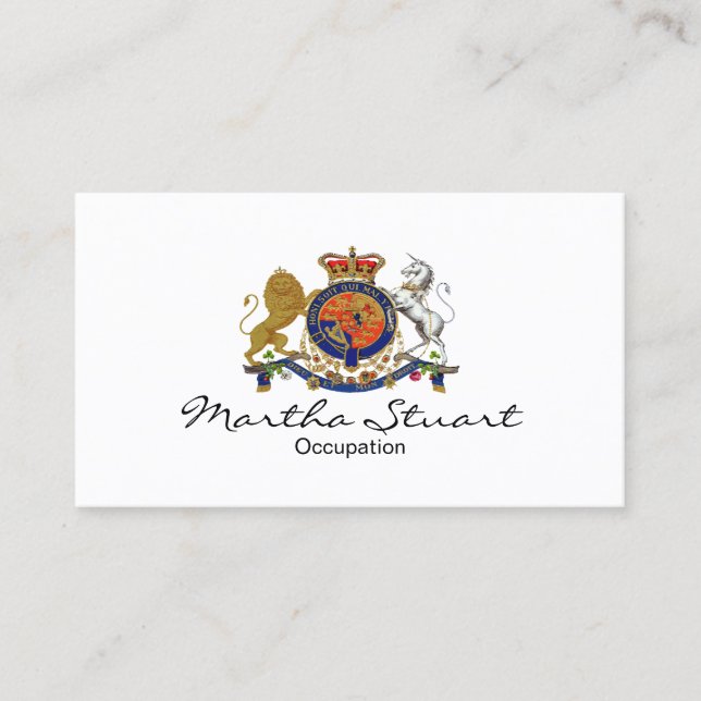 Real Emblem ~ Tarjeta de visita / Unisex (Anverso)