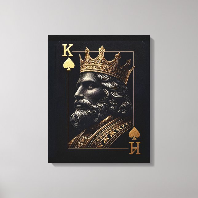 Real Rey de oro de espadas Imprimir arte (Anverso)