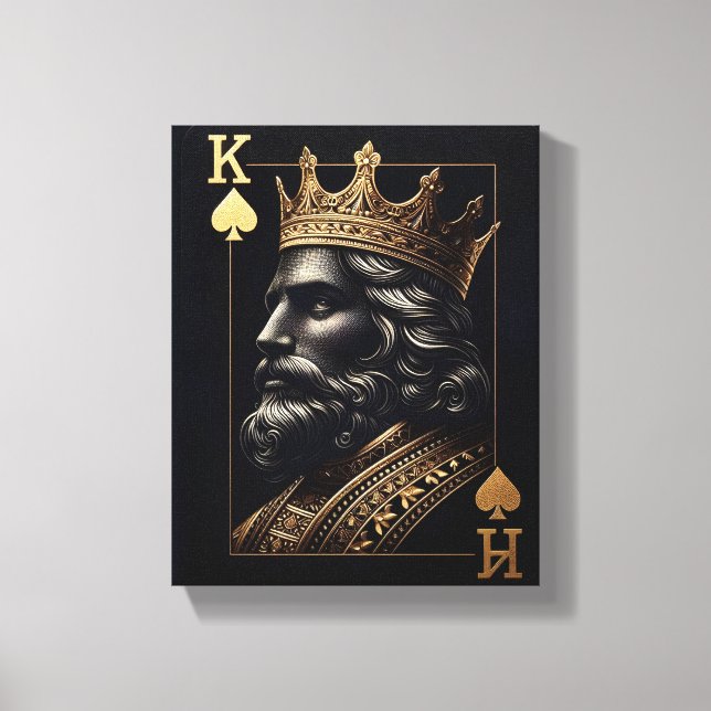 Real Rey de oro de espadas Imprimir arte (Anverso)