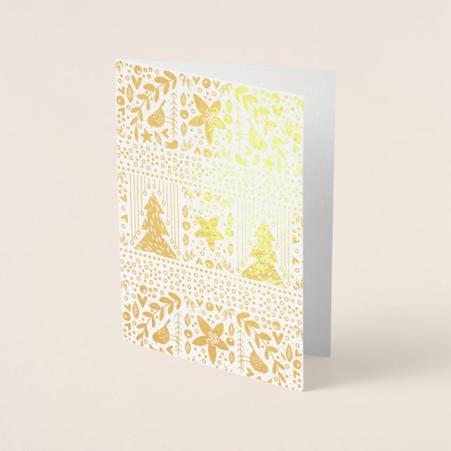 Real Tarjeta de Navidades Felices Bonitos de Relie (Anverso)