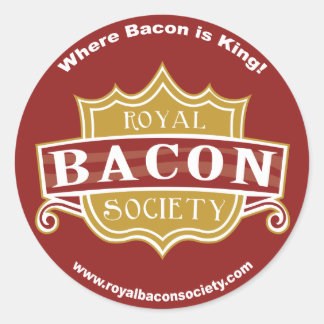 Reales Pegatinas de la Ronda de la Sociedad Bacon