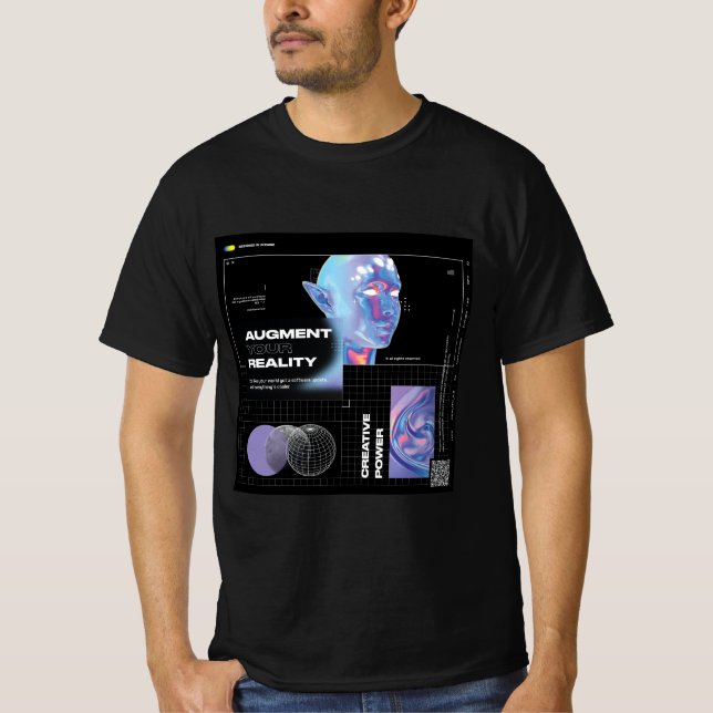 Realidad Aumentada Camiseta Oscura Básica (Anverso)