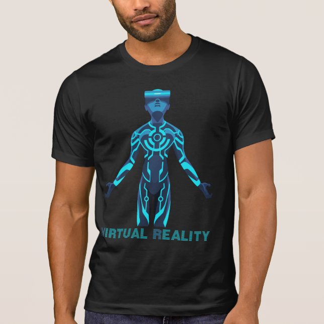 REALIDAD VIRTUAL - camiseta del cuello barco del (Anverso)