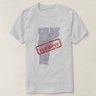 Realizado en camiseta gris de Vermont Grunge Mens