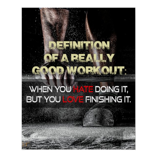 Really Good Workout Motivational Poster (Anverso)