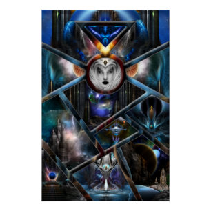 Realm De Fractal Fantasias Matrix Poster Perfecto
