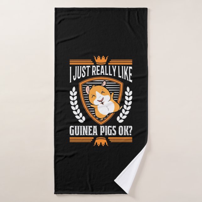 Realmente Me Encanta El Cerdo De Guinea (Toalla de baño)