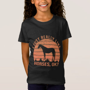 Realmente me gustan los caballos en la camiseta de