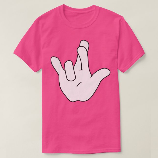 Realmente Te Amo La Camisa ASL Del Lenguaje Rótulo (Diseño del anverso)