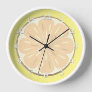 rebanada de naranja ,personalizado , reloj grande