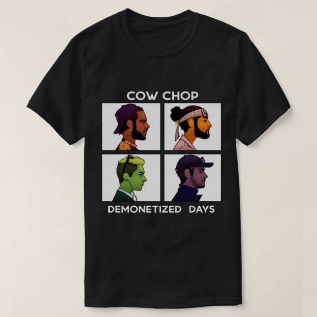 rebanada de vaca desmonetizada días camiseta clási (Diseño del anverso)